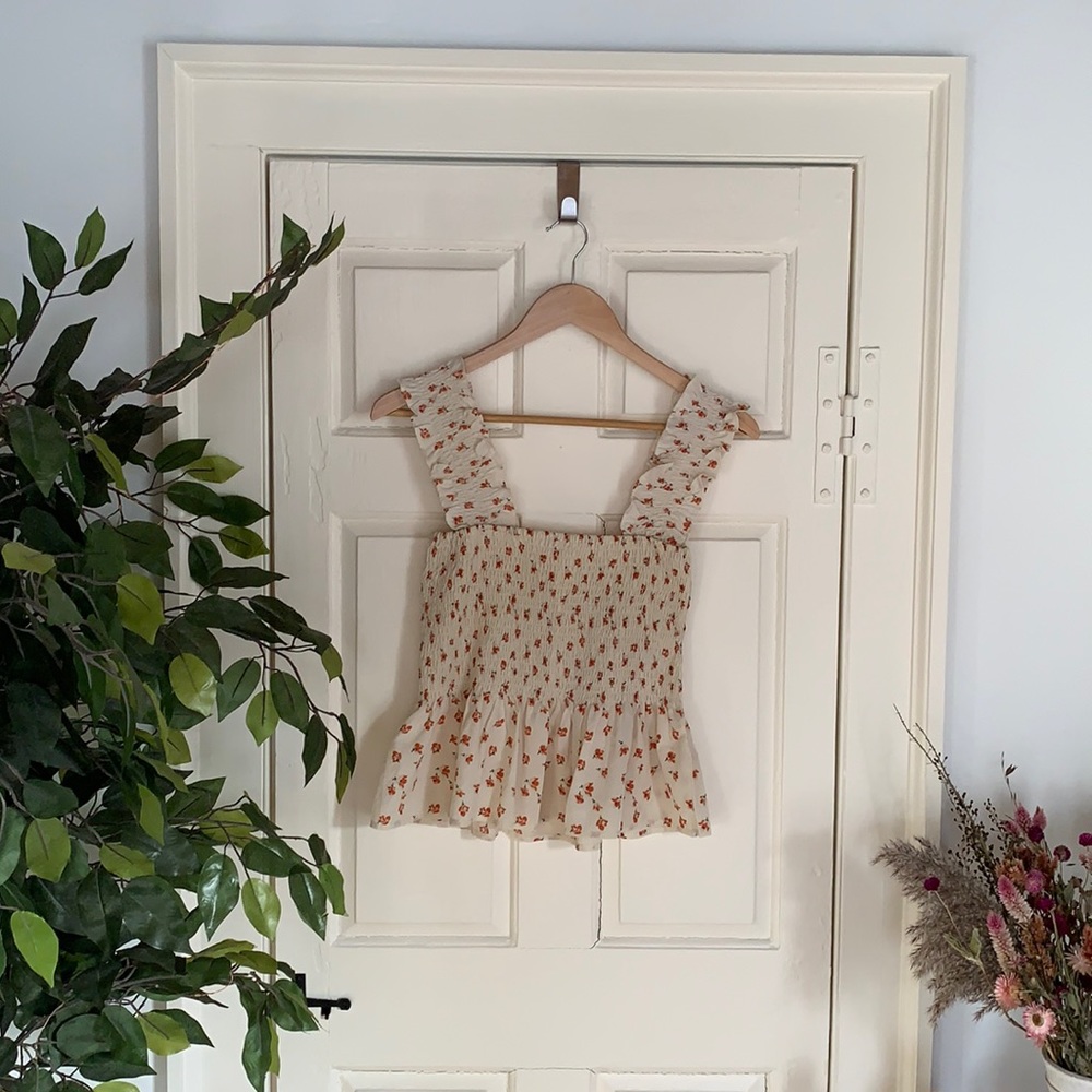 Floral Smocked Tank Top